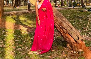 Vibrant Pink Embellished Lehenga Choli