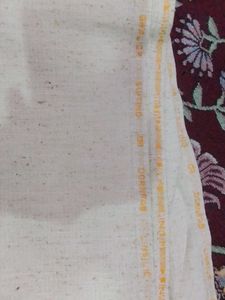 White Dress Material with Subtle Embellishments