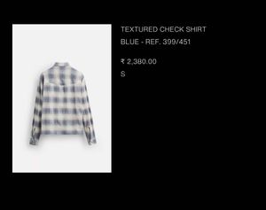 Zara Textured Check Shirt