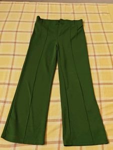 Women's Flared Green Pants