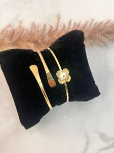 Gold Tone Floral Cuff Bracelet