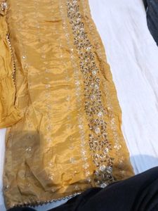 golden dress Material