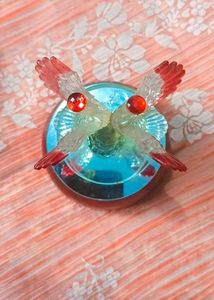 Decorative Glass Love Birds Showpiece