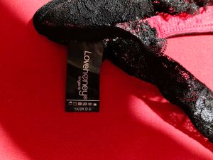 Lovehoney Black &amp; Red Lace Thong Panty
