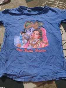 Blue Radha Krishna Graphic T-Shirt