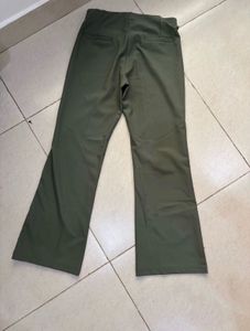 Olive Green Flared Trousers