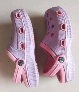 Kids 7-8.5 years girls cute Purple &amp; Pink Clogs