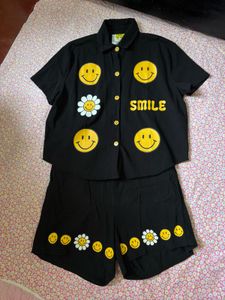 Cute Smiley Face Co-ord Set