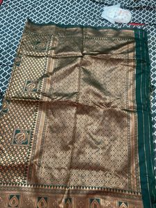 Exquisite Green &amp; Gold Saree