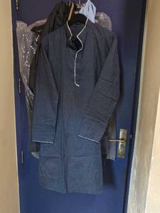 Men's Blue Printed Kurta