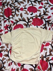 Cream Graphic Print T-Shirt