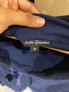 🦋Navy Blue Lace-Up Wide Leg Pants