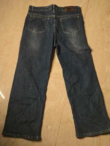 Ripped Blue Wide Leg Jeans