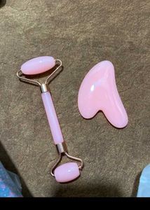 Rose Quartz Roller & Gua Sha Set