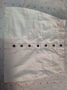 White Button-Up Shorts
