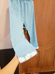 Elegant Embroidered Light Blue Kurta