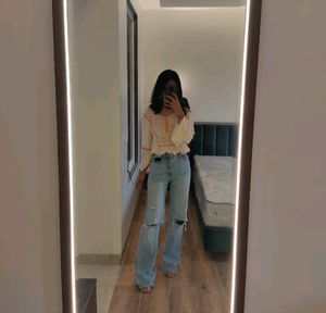 90's Wide Legs Light Wash Jeans