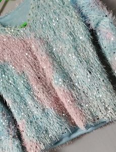 Sparkly Fuzzy Top