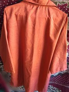 Orange Cotton short Kurta