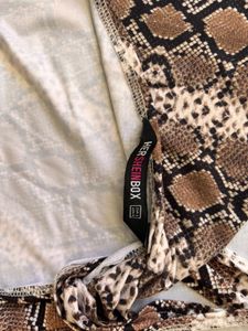 ✨Animal Print Scarf Tie Top - Size Small ✨