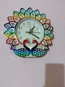 Beautiful Peacock Wall Clock