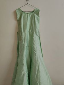 Green Gown With Long Shrug