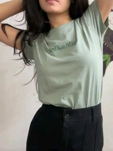 Olive Green "Influential" T-Shirt