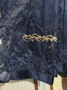 Elegant Embroidered Net Saree