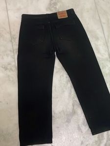 Relaxed Fit Classic Black Straight Leg Jeans