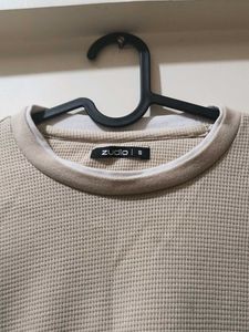Cream Long Sleeve Thermal Top