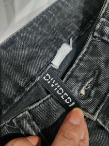 wide h&amp;m black jeans
