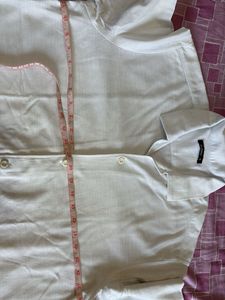 Men's White Short Sleeve Button-Up Shirt
