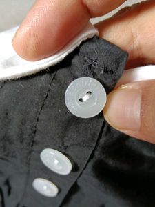 Cute Black Baby Romper with White Collar