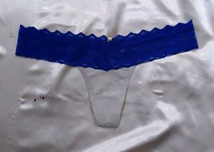 Blue Lace Thong panty
