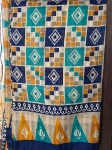 Beautiful Blue Printed Saree | Lightweight