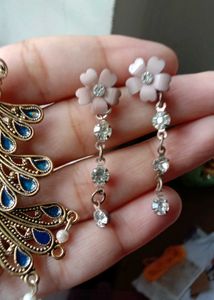 2 Beautiful Peacock Design Earrings