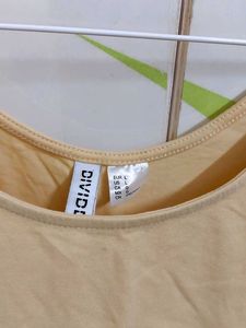 Yellow scoop neck tee