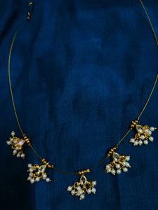 Exquisite Pearl & Crystal Nosepins invisible chain