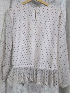 Project Eve Chic Polka Dot Ruffled Blouse