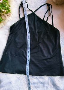 Satin Halter Neck Tank Top