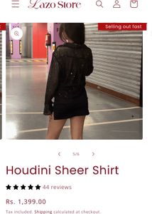 Sparkly Sheer Button-Up Shirt