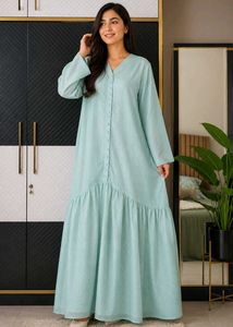 Light Blue Striped Maxi Dress