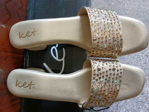 Ket Gold Embellished Heels