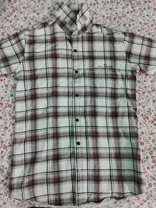 Men's Plaid Short Sleeve Shirt M size