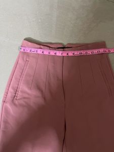Zara High Waisted Pink Trousers