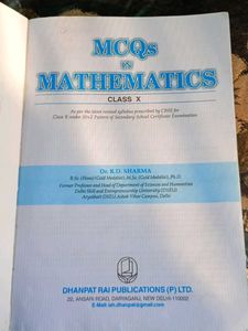 R.D. Sharma MCQs in Mathematics Class X