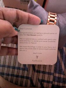 VAN HEUSEN ROSE GOLD REESE ANALOG WATCH ⌚