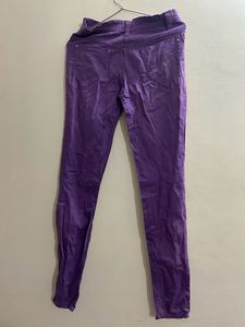 Combo Of 2 Pants Green And Purple Cotton Color