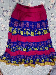 Colorful Flared Indian Skirt
