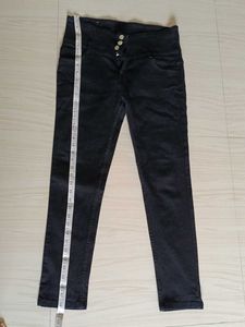 High Waisted Black Skinny Jeans